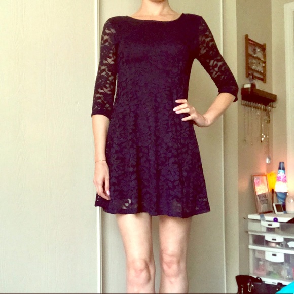 Lush Dresses & Skirts - Nordstrom Lush Navy Lace Skater⛸Dress